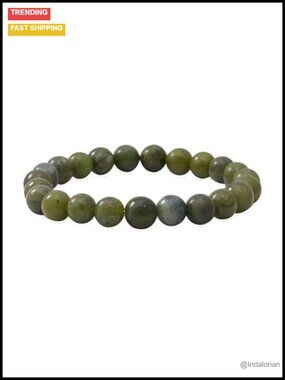 Genuine Irish Connemara Marble Stretch Bracelet Handcrafted Women's Jewelry